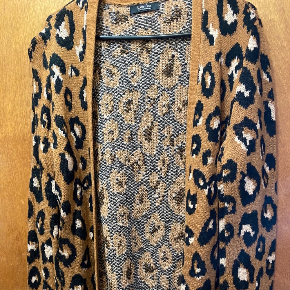 Animal print cardigan
